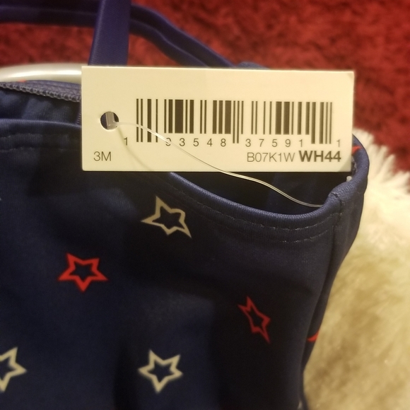 Amazon Essentials Girl's Infant 1 piece Patriotic Swimsuit New With Tag - Picture 5 of 8